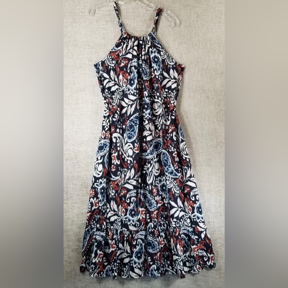 Lucky Brand Sleeveless Halter Midi Dress
